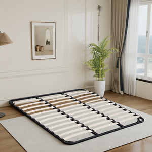 Cadre de lit simple en acier avec <span class=keywords><strong>sommier</strong></span> <span class=keywords><strong>à</strong></span> <span class=keywords><strong>lattes</strong></span>, sans <span class=keywords><strong>sommier</strong></span> <span class=keywords><strong>à</strong></span> ressorts, facile <span class=keywords><strong>à</strong></span> nettoyer, faible entretien - Product Image 3