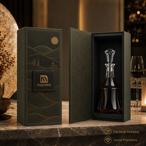 Caja de regalo de vino rígida de lujo con logotipo personalizado, caja de embalaje de cartón premium impresa con UV para una sola botella de whisky, brandy o licor. - Product Image 2