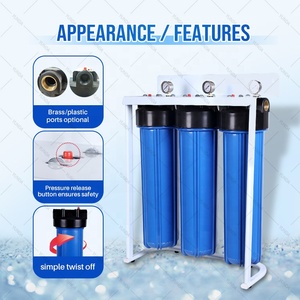 Lớn màu xanh Ba Jumbo lọc nước nhà ở toàn bộ nhà áp lực cao <span class=keywords><strong>3</strong></span> giai đoạn 20 inch hộ gia đình Hướng dẫn sử dụng màu đen, màu xanh 125 PSI CN - Product Image 3