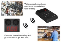 Système d'appel sans fil personnalisable pour la gestion des files d'attente avec affichage du flux client et 10 voix anglaises pour Restaurants, Cliniques, Cafés, Hôpitaux