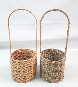 Cesta tejida de flores, maceta de algas marinas, jacinto, ratán, mimbre, hogar, jardín, organizador de escritorio, jacinto, maceta de mimbre tejida - Product Image 5