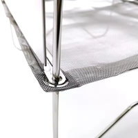 Grille de cuisson extérieure portable en acier inoxydable 304, foyer, mini barbecue pliable pour le camping
