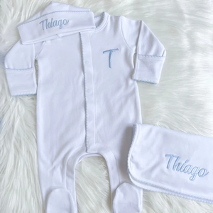 2024 Unisex <strong>Newborn</strong> Baby Footie <strong>Hospital</strong> <strong>Outfit</strong> Matching Baby Bibs Light Yellow Coming Home <strong>Outfits</strong> - Product Image 6