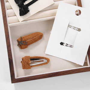 Paquete <span class=keywords><strong>de</strong></span> 2 Pinzas para el Cabello con Lazo para Bebés, Estilo Dulce y Versátil, Color Marrón, Pinzas y Broches para el Cabello para Niñas, Uso Diario - Product Image 4