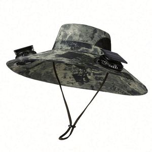 En gros, Casquette d'été en nylon avec ventilateur solaire et deux ventilateurs rafraîchissants, pour la pêche, le cyclisme et l'usage quotidien - Product Image 3