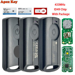 Clé à distance pour moto B74/B2T 1:1pcb, nouveau modèle, pour Yamaha NMAX155 XMAX300, 433,92 MHz, puce ID49, ABS noir, fonction de déverrouillage - Product Image 2