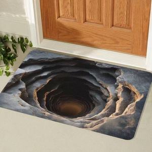 Creative 3D Hole Rock Entryway <b>Mat</b>, Dirt-proof Washable AbsorbentAnti-<b>slip</b> Carpet for Home Entrance Shower Room Indoor Decor - Product Image 1