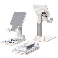 Support de téléphone portable AI-MICH multi-angle, réglable en hauteur, rotatif à 360 degrés, léger, flexible, avec coussinet en silicone pour bureau