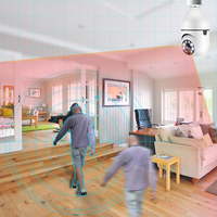 Caméra d'ampoule CCTV à 360 degrés, caméra réseau Wifi, ampoule caméra Wifi 480P, vente chaude en usine