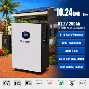 Inversor Híbrido de <span class=keywords><strong>6kW</strong></span> 10.24kWh 200Ah al por Mayor con Batería, Monitoreo por WiFi y APP, Compatible con RS485, Growatt, Solis, CE, UL - Product Image 1
