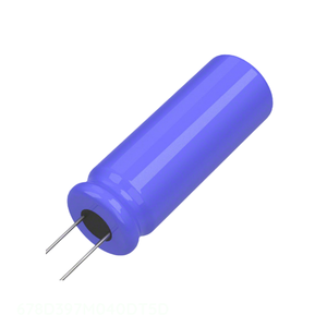ตัวเก็บประจุผ่านรู390 uF 20% 40V รัศมี th 390 uF ช่อง678D397M040DT5D - Product Image 1