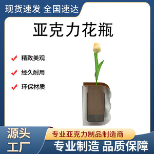 แจกันอะคริลิคทรงไม่สม่ำเสมอ ดีไซน์ทันสมัย ทนทาน ตกแต่งโต๊ะโชว์ดอกไม้ - Product Image 5