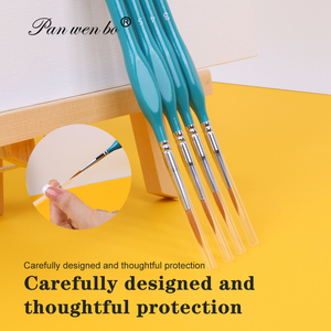Panwenbo Lot de 10 pinceaux miniatures à pointe fine pour modèles acryliques aquarelle huile - Product Image 4
