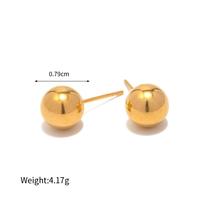 Maßgefertigte 316L Edelstahl Gold 18k PVD-Beschichtete Kugel-Ohrstecker Runde Minimalistische Modeschmuck für Frauen Geschenk Großhandel