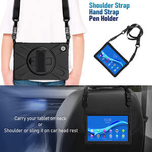 Sağlam zırh vaka için Lenovo Tab M10 HD 2nd Gen TB-X306F TB-X306X el omuz askısı ağır darbeye dayanıklı destek çubuğu kapağı - Product Image 6