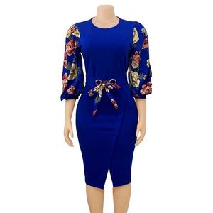 Vestidos ajustados de manga corta para mujer, ropa de trabajo elegante, vestidos de oficina para mujer, vestido de carrera de oficina con estampado elegante de verano para mujer africana - Product Image 6
