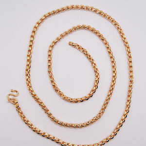 Collar de cobre de moda para mujer 18K 24K chapado en oro gargantilla cadena collar de moda fábrica al por mayor - Product Image 5