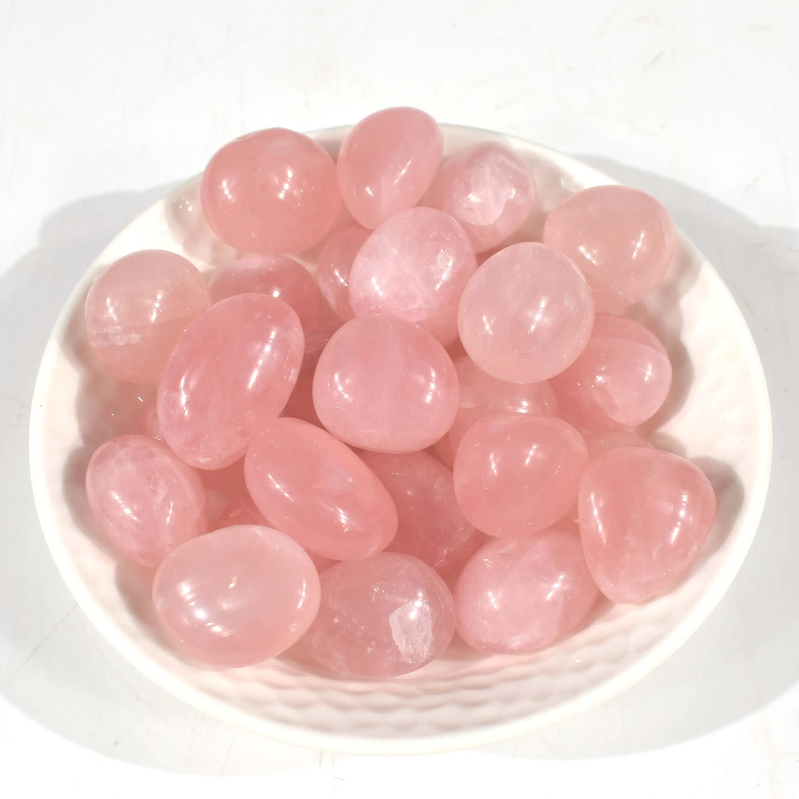 Wholesale Gem Stone Alibaba Stone Spiritual Deep Color Rose Quartz Tumbled Stone Crystal Chips For Decoration