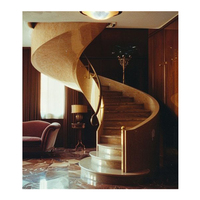 Escalier intérieur en colimaçon en fer forgé pour petits espaces moderne et compact