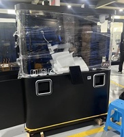 Distributeur automatique de café robotisé Funkyplay pour l'extérieur avec fonction de nettoyage automatique, construction en acier inoxydable, capacité de 150 tasses
