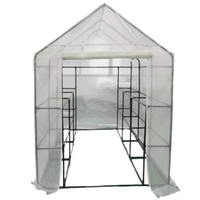 Serre de plain-pied écologique de grande taille à 18 étagères, cadre en aluminium 3-D à 3 niveaux, utilisation intérieure/extérieure portable Agriculture verte