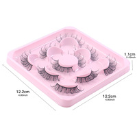 Cils en bande russe noirs avec bande en coton, faux cils, bandes de cils conçues pour les yeux les plus sensibles, effet flottant perfectionné