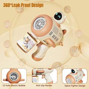 Vente en gros Pistolet à bulles Bazooka 32 trous Jouets d'extérieur pour enfants Astronaute Gatling Pistolet à bulles Bazooka <span class=keywords><strong>Jeux</strong></span> mitrailleurs - Product Image 3