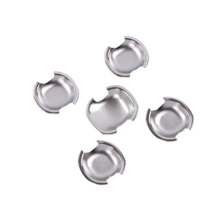 Accessoires de voiture argent ABS 4 pièces Chrome poignée de porte extérieure bol autocollant de protection pour Toyota RAV4