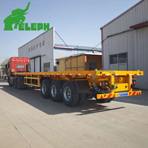 3 essieux 20ft 40ft 45FT 15 mètres conteneur plat plat <span class=keywords><strong>semi</strong></span>-remorque à vendre aux EAU - Product Image 3
