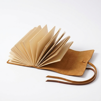 A6 Echtes Leder Notizbuch Nachfüllbares Vintage Rindsleder-Notizbuch Dickes Blanko Kraftpapier Skizzenbuch Retro Handgefertigtes Reisetagebuch