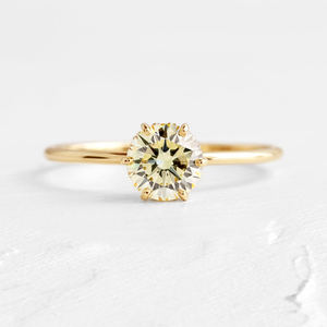 แหวนแต่งงานผู้หญิงดีไซน์เงินแท้ 925 ประดับเพทายสีเหลืองจาก UM JEWELRY - Product Image 1