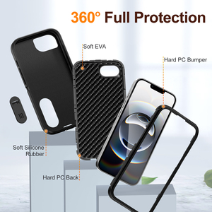 Funda Protectora 3 en <span class=keywords><strong>1</strong></span> para <span class=keywords><strong>iPhone</strong></span> 17e 16e Air 15 14 13 12 Pro Max, Resistente a Impactos, con Soporte, para Teléfono Móvil - Product Image 6