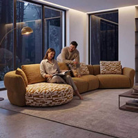 Canapé d'angle moderne irrégulier pour salon, hôtel, villa – Dernier modèle en tissu, rembourrage en bois populaire, ensemble de canapés italiens de luxe