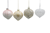 Handgemaakte antieke imitatie glazen kerstboom scène hanger 8cm glazen ambachtelijke decoratie