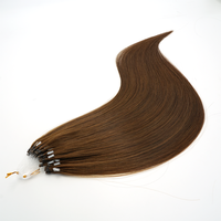 Lanxun Remy Micro Ring Loop Echthaar-Extensions mit Mikroperlen, Einfach Anzubringen und zu Entfernen, Seidig Weiche Micro Ring Haarverlängerungen