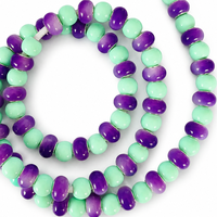 Câble de charge perlé FASHLINK Menthe Violette 3-en-1 USB Type C Multi-connecteur Y2K Color Block Accessoire de mode
