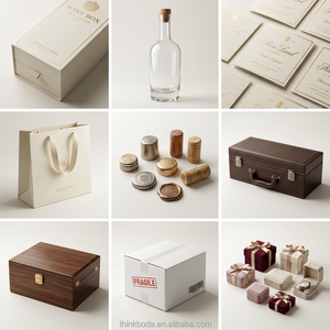 Caja de Regalo para Vino en Forma de <span class=keywords><strong>Libro</strong></span>, Color Azul Zafiro, con Marco Metálico Dorado y Tapa Magnética, para Aniversarios Especiales - Product Image 5