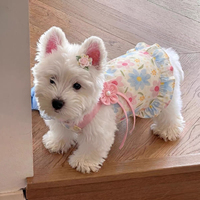 Robe Légère Florale Princesse pour Chien et Chat avec Bretelles Printemps-Été pour Teddy, Pomeranian et Petites Races – Vente en Gros
