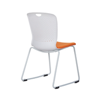Chaise PP de bureau en résine sans bras, pour loisirs, base fixe, réunion, loisirs,