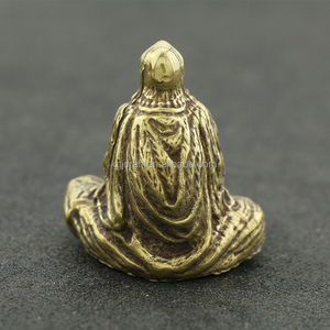 Commercio all'ingrosso CA452 Retro bronzo Bodhisattva statua di Buddha Zen antenato cerimonia del tè incenso stick figure ornamenti - Product Image 2