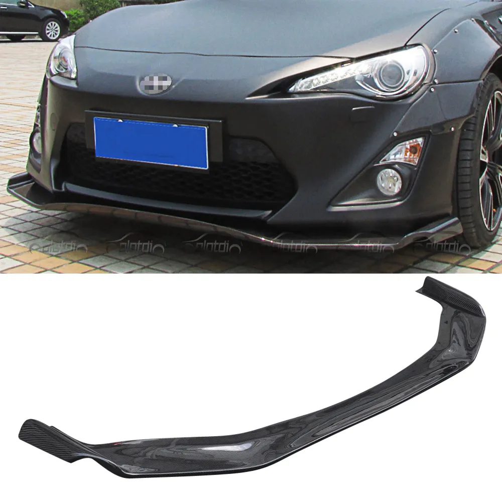 Becquet avant noir à lèvre en Fiber de carbone, Style de voiture, TOYOTA FT86 GT86 Scion FRS OLOTDI, 2012 — 2016, nouveauté