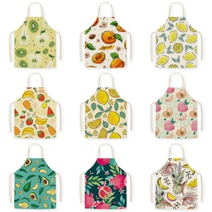 Tropical <b>Pineapple</b> Printed Sleeveless Reusable Polyester Fabric Waist Apron for Summer Cooking & Baking - Product Image 3