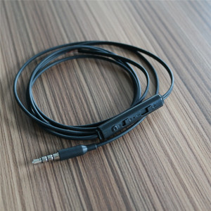 DIY <b>Headphone</b> Cable 4 In 1 With Remote Control White Copper Wire Weaving Technology For Audio Video Cables - Product Image 2