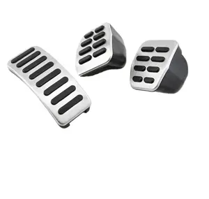 De aleación de aluminio Manual de acelerador de goma almohadillas Kit de cubierta de pie coche Pedal apto para Vw Cc Golf 5 6 Golf 7 Mk7 Polo