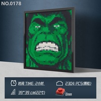 Ensembles de blocs de construction Pixel Art 48X48 points briques 1x1 plastique ABS Portraits muraux bricolage décor à la maison Compatible avec LOGO jouets cadeaux