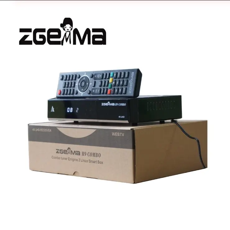 ZGEMMA H9 Combo avec CI + DVB-S2X + DVB-T2/C WIFI Double Enigma2 Linux 4K Ultra HD 2160p Combo Récepteur de TÉLÉVISION Par Satellite