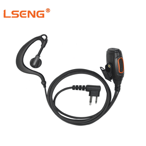Écouteur LSENG pour <span class=keywords><strong>talkie</strong></span>-<span class=keywords><strong>walkie</strong></span>, oreillette à crochet en G, qualité industrielle, <span class=keywords><strong>orange</strong></span>, avec PTT latéral et connecteur M pour <span class=keywords><strong>Motorola</strong></span> CLS1110 CLS1410 CP200 CP185 - Product Image 1