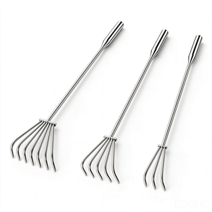 Râteau de jardin manuel en acier inoxydable avec manche métallique, 3/5/7 dents, cultivateur multi-longueurs, outil de jardinage <span class=keywords><strong>pour</strong></span> ferme, cour, plage et coquillages - Product Image 4