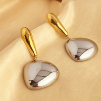 Boucles d'oreilles pendantes FANKE en acier inoxydable plaqué or 18 carats, forme goutte d'eau, pour femme, cadeau de fête, tendance, anti-rouille