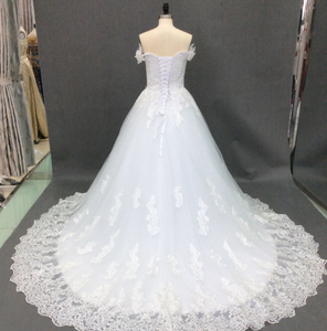 Nuevo Vestido de Novia de Diseñador <span class=keywords><strong>2022</strong></span>, Vestido de Novia de Tul con Hombros Descubiertos, Vestido de Matrimonio - Product Image 4